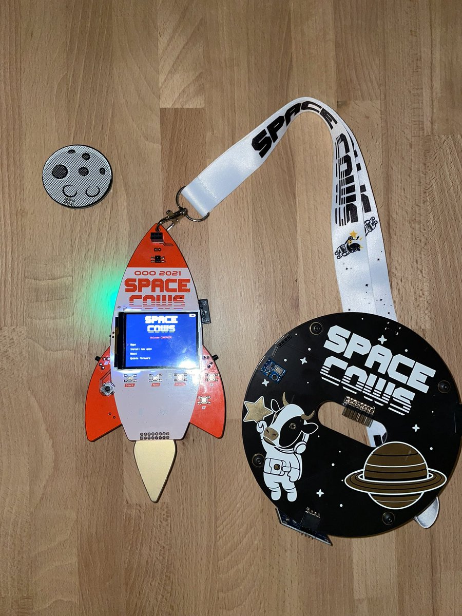 CyberSummoner's tweet photo. 1 year ago @max__grim and I built our first badge! This year we went full rocket engineer mode and design this beast for our OOO internal conf. This badge is based on a ESP32-S2 running CircuitPython7. You even can hook up more sensors on the launchpad 🚀🐮 https://t.co/XVChpOGhHr