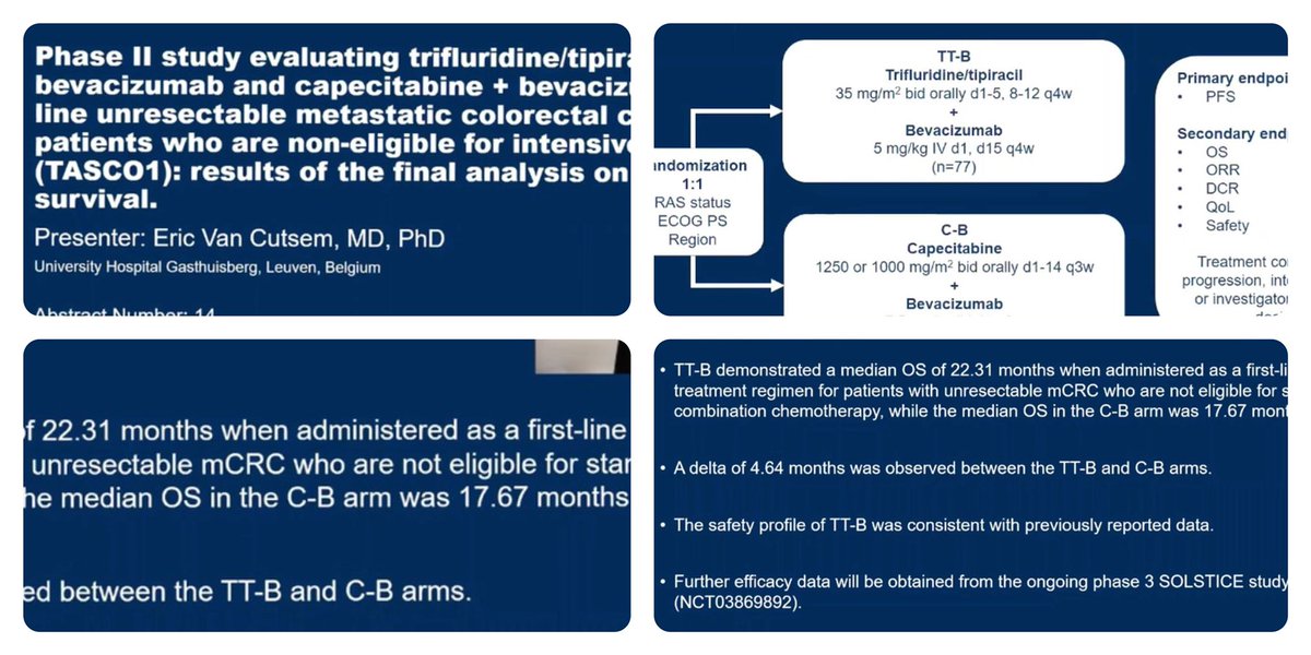 pashtoonkasi's tweet photo. @dralanburguete I was impressed by the recent randomized controlled trial of

CAPE+BEV
🆚 
TAS-102+BEV

Rather than just a dose reduction, ➡️ more of a 💡maintenance/single-agent approach as opposed to doublets+biologics.
Was at @ASCO @ASCO_pubs #GI21 
TASCO-1 #Clinicaltrials #CRCSM #GeriOnc https://t.co/cXSZMnOCTO