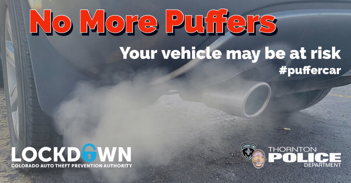 ThorntonPolice's tweet photo. The warm weather is gone &amp; snow is right around the corner. The mornings are so cold, seems like a good idea to warm up your car right? Think again! Don’t leave your car running unattended or you’re creating an opportunity for a thief to steal it 😳
#PufferCar
#LockItOrLoseIt https://t.co/QyoEfylLeY