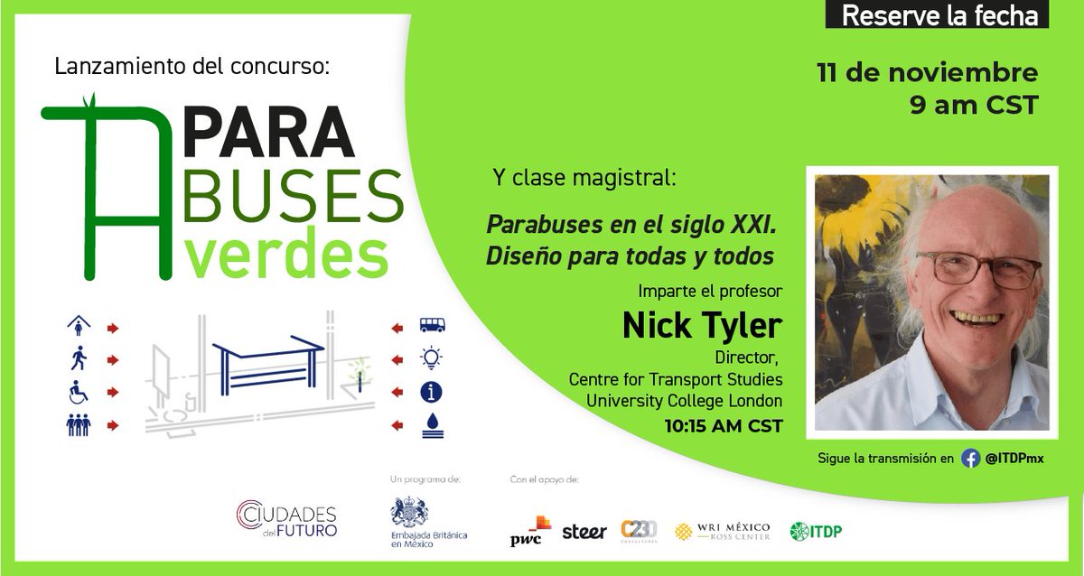 🏙️Las ciudades del futuro están en México. 

🍃El jueves 11 se revelan los detalles de #PARAbusesVerdes, un concurso en el marco del programa #CiudadesDelFuturo #FutureCities de <a href="/UKinMexico/">UK in Mexico🇬🇧🇲🇽</a>.

El profesor Nick Tyler dará una conferencia magistral👌✨

💻bit.ly/LanzamientoPAR…