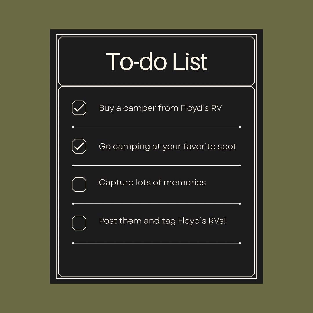 What’s on your To-Do list today?? ⛺️🌲🏔