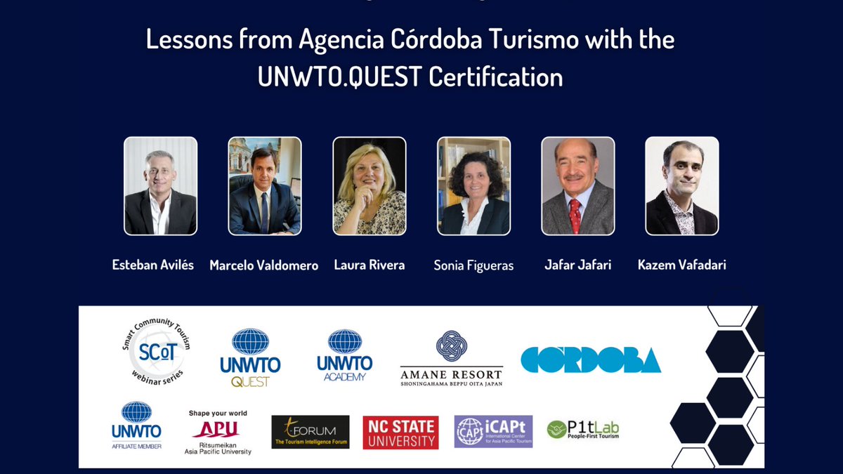 UNWTOAcademy's tweet photo. . ‼️TODAY⭐️#UNWTOQUESTNetwork
@ritsumeikanapu invita al @scotwebinars sobre Lecciones de @turismocba con la Certificación de calidad #UNWTOQUEST
📅03/11/2021 - 7h30 de🇦🇷 y 19h30 de🇯🇵
🗣️Idioma: Español-traducción simultanea en Inglés y Japonés
Registro: https://t.co/mEbHRRhbRw https://t.co/ywvzAFGxXP
