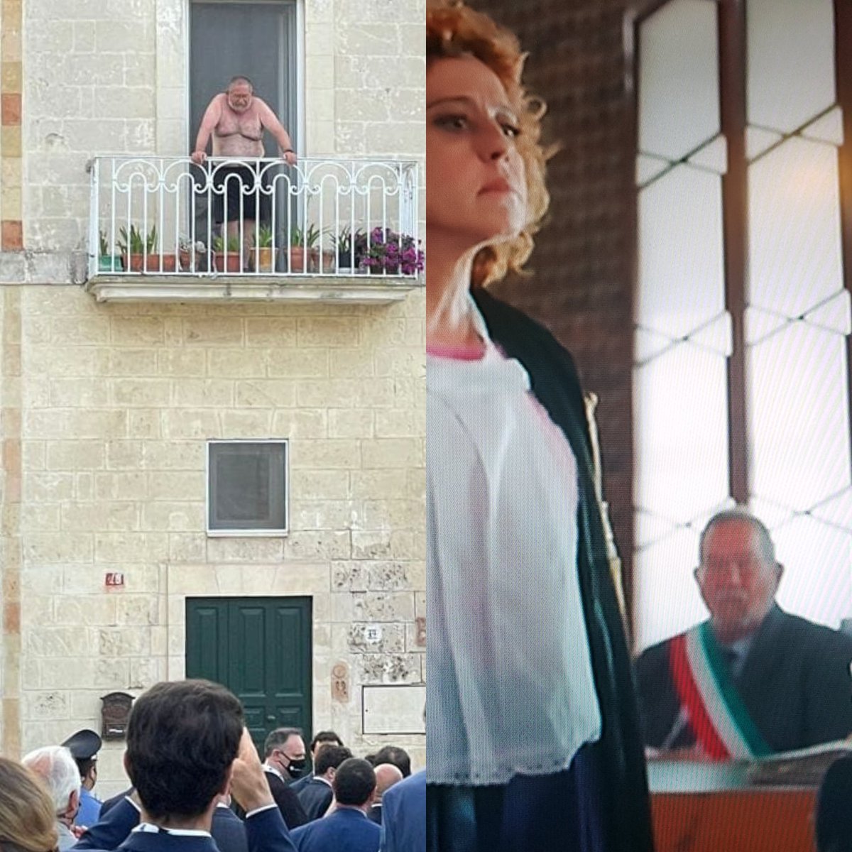MariManicone's tweet photo. Dal #G20 a #ImmaTataranni2 è un attimo 😌 #professorfrangione @RaiUno https://t.co/81VNmFg6lG