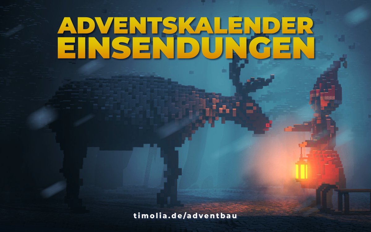 Weihnachtsmann, ich hab dir einen langen Brief geschrieben
dass wir ein Adventskalender kriegen und ich weiß ich mach da mit!
Ich weiß, es ist soweit schon bald
dass alle Spieler sind bereit,
Blockgeräusche laut erschalln.
Weihnachtsmann wir lieben dich!

timolia.de/adventbau