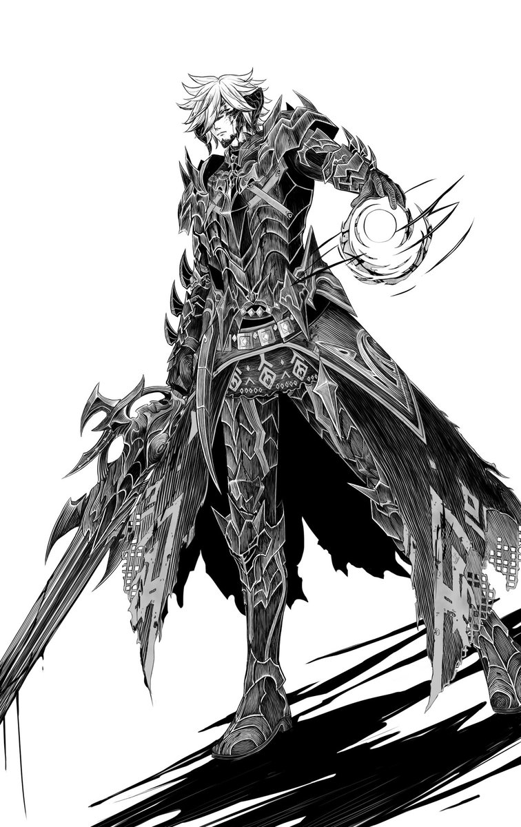 nikicheiry's tweet photo. Sidurgu. Inspired by the Berserk manga style 
#ffxiv https://t.co/lHTUSVwDzr