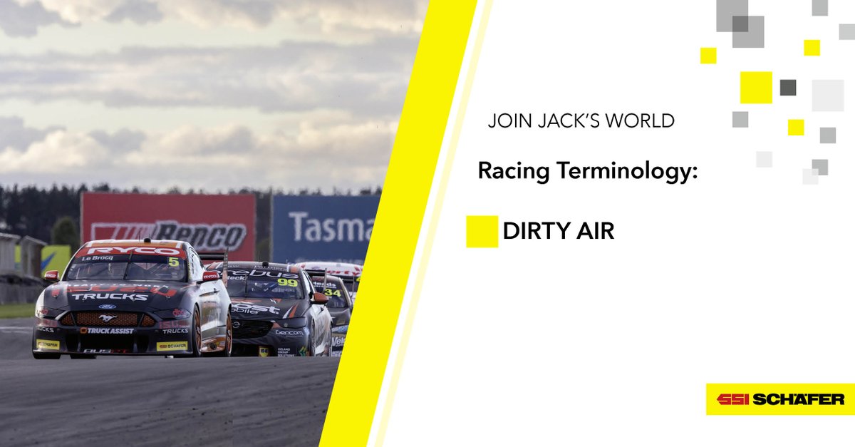 SSISchaeferAust's tweet photo. JOIN JACK'S WORLD: DIRTY AIR. jargon for the aerodynamic “wash” (disturbed air) that comes off the rear of a car or cars ahead on the race track 

#RepcoSC @TickfordRacing @JackLeBrocq https://t.co/82pN1Upnye