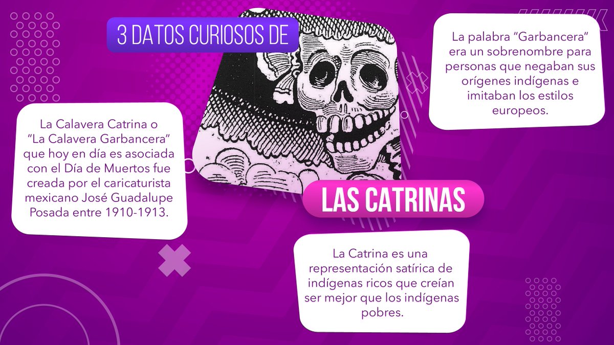 TECcampusGDL's tweet photo. ¿Conocías estos datos sobre las catrinas? Son una de las tradiciones mas representativas de nuestro país y están llenas de secretos por descubrir. 💀 https://t.co/LHUoDW1liO