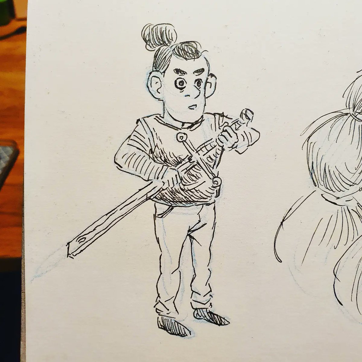 #alethrionchallenge day 2: Alethrion. He is in his own mind pondering about who knows. First I made sketches of him as a kid and his parents.

<a href="/Alethrion/">Tales of Alethrion</a> #alethrion #watercolor #aquarelle