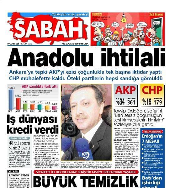 Anadolu ihtilali… 

#3Kasım2002 bugünden sonra hiçbir şey artık eskisi gibi olmadı. 😎