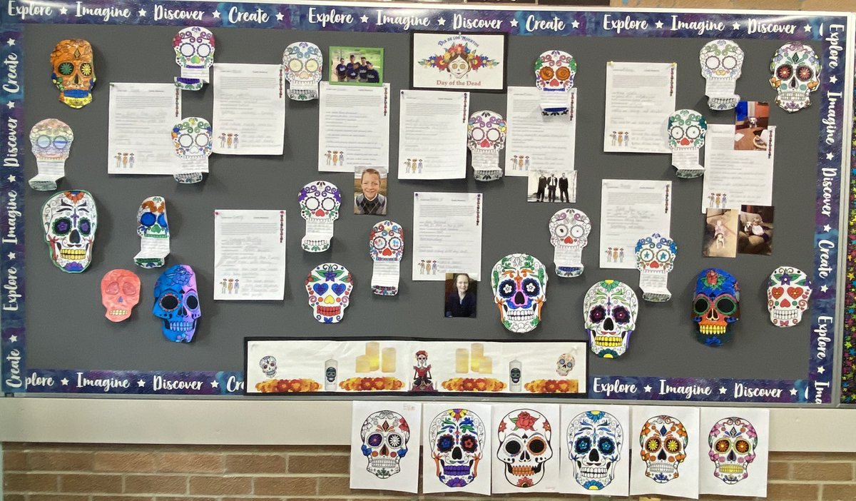 Wonderful class sharing about loved ones celebrating The Day of the Dead holiday. #goodhuepublicschool