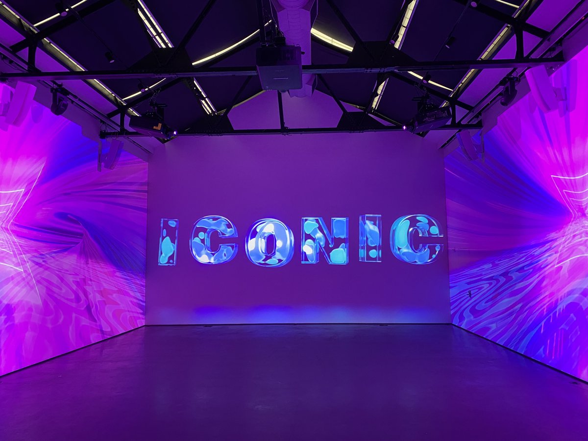 dfinity's tweet photo. The #ICONIC2021 NFT Art Exhibit is underway! 

The "ICONIC" NFT art exhibit features artwork from notable artists in the #InternetComputer ecosystem from LA, New York, Miami, Japan, Singapore, Istanbul, and Paris. 

Stay tuned for a recap of the event 🍾⚡️ https://t.co/2NBkvcVB0W