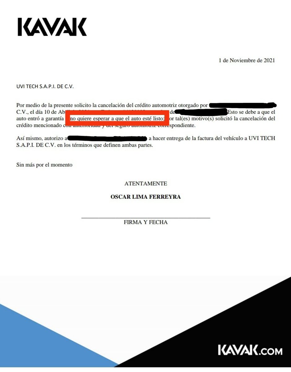 Skrtin01's tweet photo. Una pesadilla @kavakmx !!! Me entregaron un auto con fallas, más de 4 meses en taller y no pudieron repararlo. Por fin acceden a cancelarlo y resulta que el problema es mi falta de paciencia!!! PÉSIMA EXPERIENCIA! NO COMPREN EN #KAVAKMX https://t.co/twg0Vfq4CC