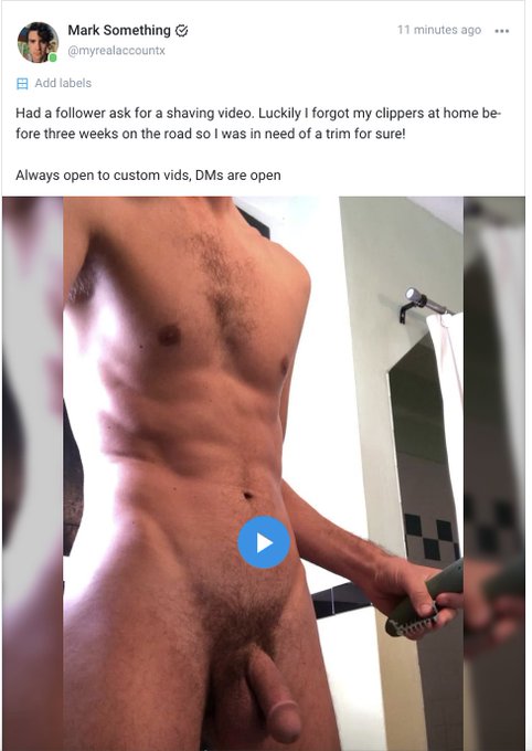 Just posted a custom video requested by a follower!   Trimming always gets me hard for some reason..