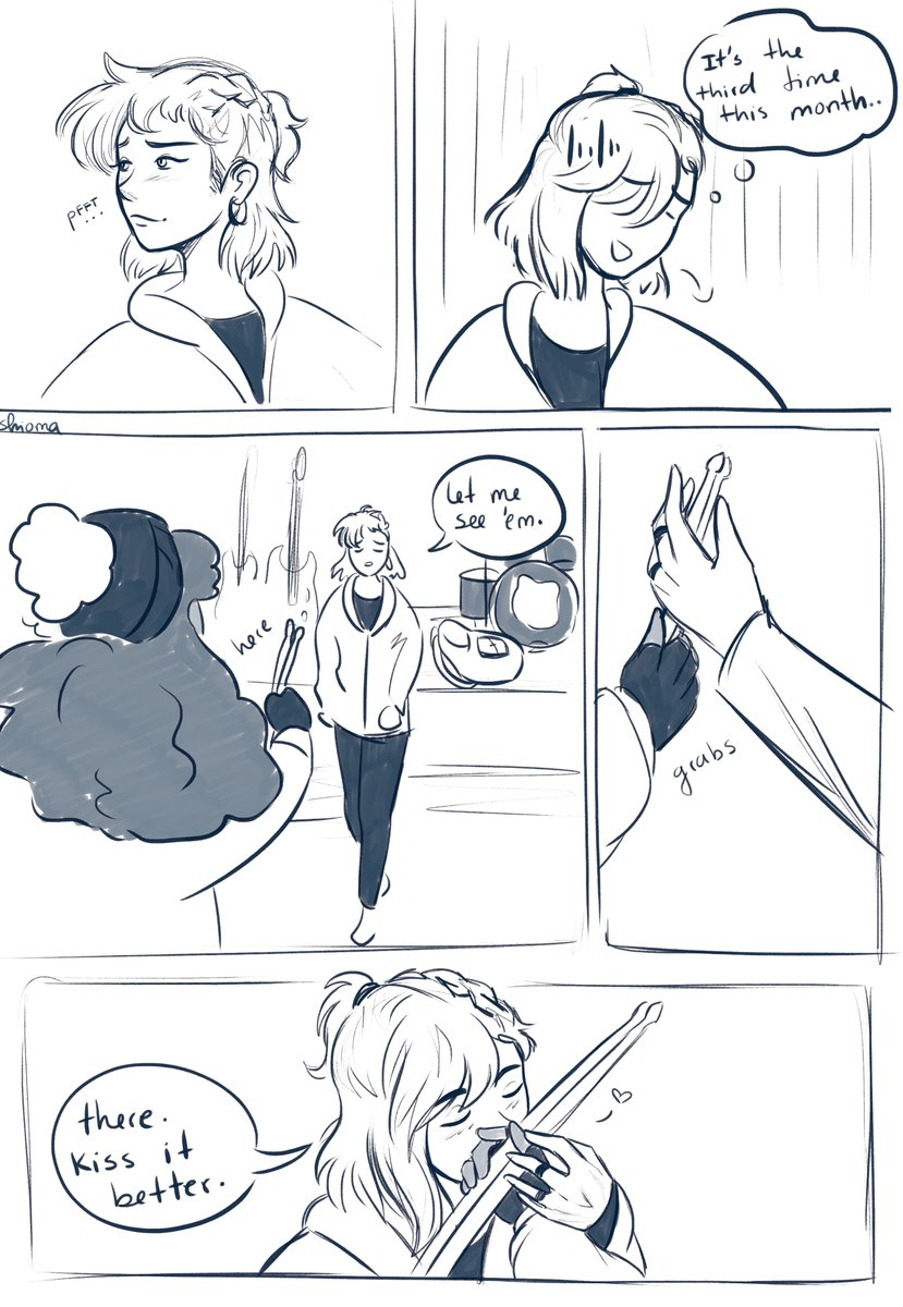 shiomasart's tweet photo. kiss it better ✨😌

#ocs https://t.co/KPUm8qvx1F