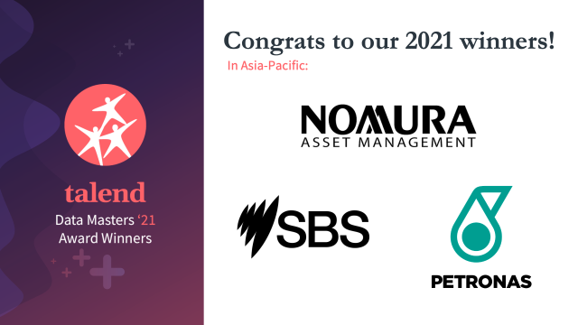 Congrats to our APAC 2021 <a href="/Talend/">life</a> #DataMasters Award winners! <a href="/SBS/">SBS Australia</a> <a href="/petronas/">PETRONAS</a> <a href="/Nomura/">Nomura</a> Get inspired by their story: bit.ly/tdma2021 bit.ly/3whu7HZ
