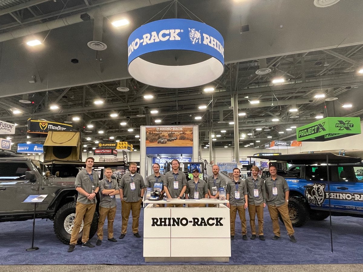 We're at the #semashow2021 at booth #58185, the All-New Reconn-Deck will be on display, along with the <a href="/advfiberglass/">ADV Fiberglass</a> X Rhino-Rack Bronco built by <a href="/doetschoffroad/">Doetsch Off-Road</a> PLUS a bunch of other new &amp; exciting upcoming products! 🦏  #rhinorackusa #makespaceforadventure #fordbronco #polaris