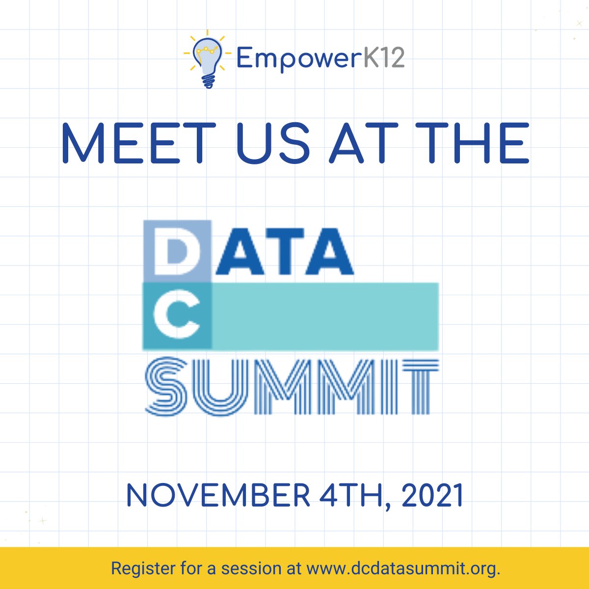 empowerk12's tweet photo. Our team is presenting at the #DCDataSummit on Thursday, Nov. 4th. Swipe through the images to learn about the topics and click here to attend! https://t.co/zmanGUvDDd https://t.co/ajokwYAjSU