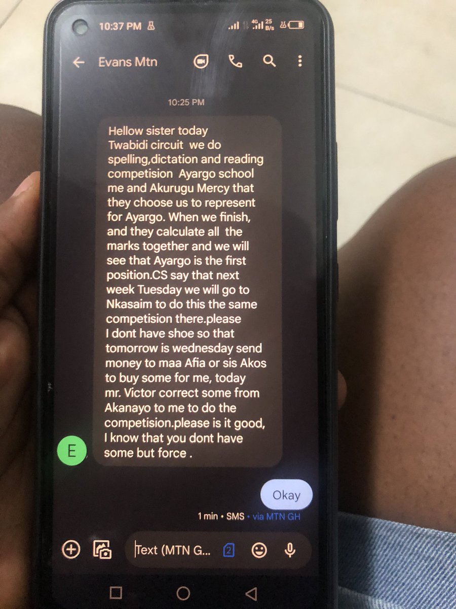 Hi fam. One of my roomies received this message from her little bro in their village.Please let’s help this ambitious boy.Any form of kindness will be accepted. Kindly contact this number for more info 0593014805.Thank you @thenanaaba @Serwaa_Amihere @SneakerNyame_ @johndumelo1