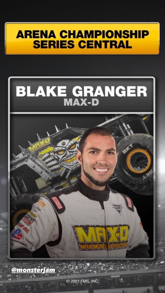 BlakeGranger2's tweet image. Pumped to be back with @MonsterJam and headed to Arena Series Central! Team Max-D is ready for a new year and its time to #DestroyEverything #MaxD #MaximumDestruction #SetToDestroy