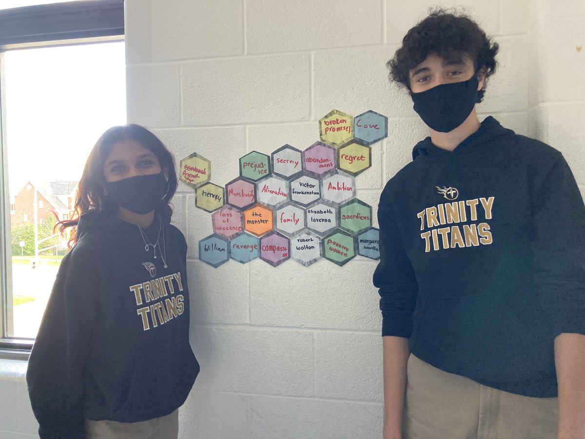 Hexagonal thinking in Ms. Moretta’s grade 12 English class! #APEnglish 📚