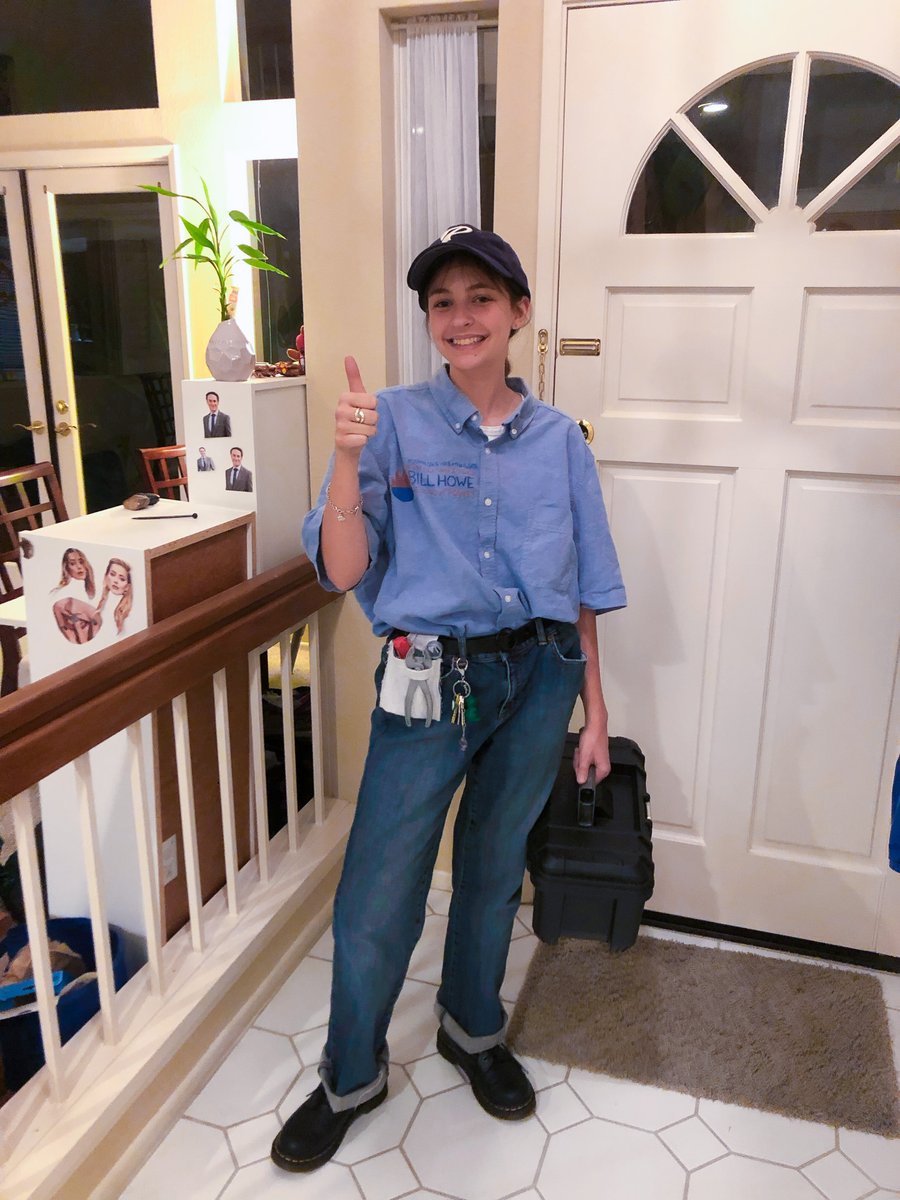 BHowePlumbing's tweet photo. We hope everyone had a fun-filled Halloween! Our favorite costume of the year was this amazingly creative 15-year-old dressed as a Bill Howe technician! π We're so honored! #Halloween #Costume #BillHowe https://t.co/9mf6x7zsge