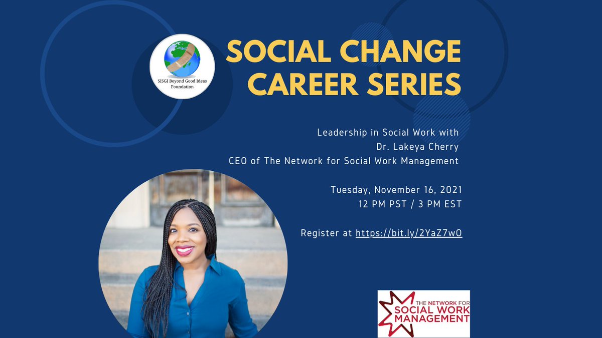 BeyondGoodIdeas's tweet photo. 👩‍💻 We’re excited for our next #BGICareers conversation with @lakeya_cherry, #CEO of @TheNSWM! Join us Tues, 11/16, at 3pm ET for an opportunity to learn more about opportunities and challenges in the social sector with a leader in the field. Register ➡️ https://t.co/PD9XJQVU20. https://t.co/wYV4SkJLLj