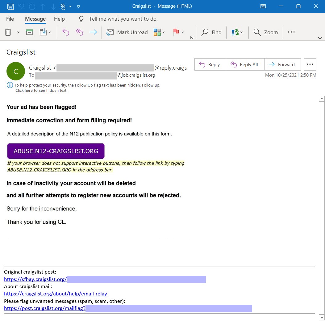 The email campaign abusing the Craigslist messaging system continues to evolve and has been observed delivering Qakbot. The latest emails don’t have clickable links; they contain just an image instructing recipients to manually enter a URL on a browser.