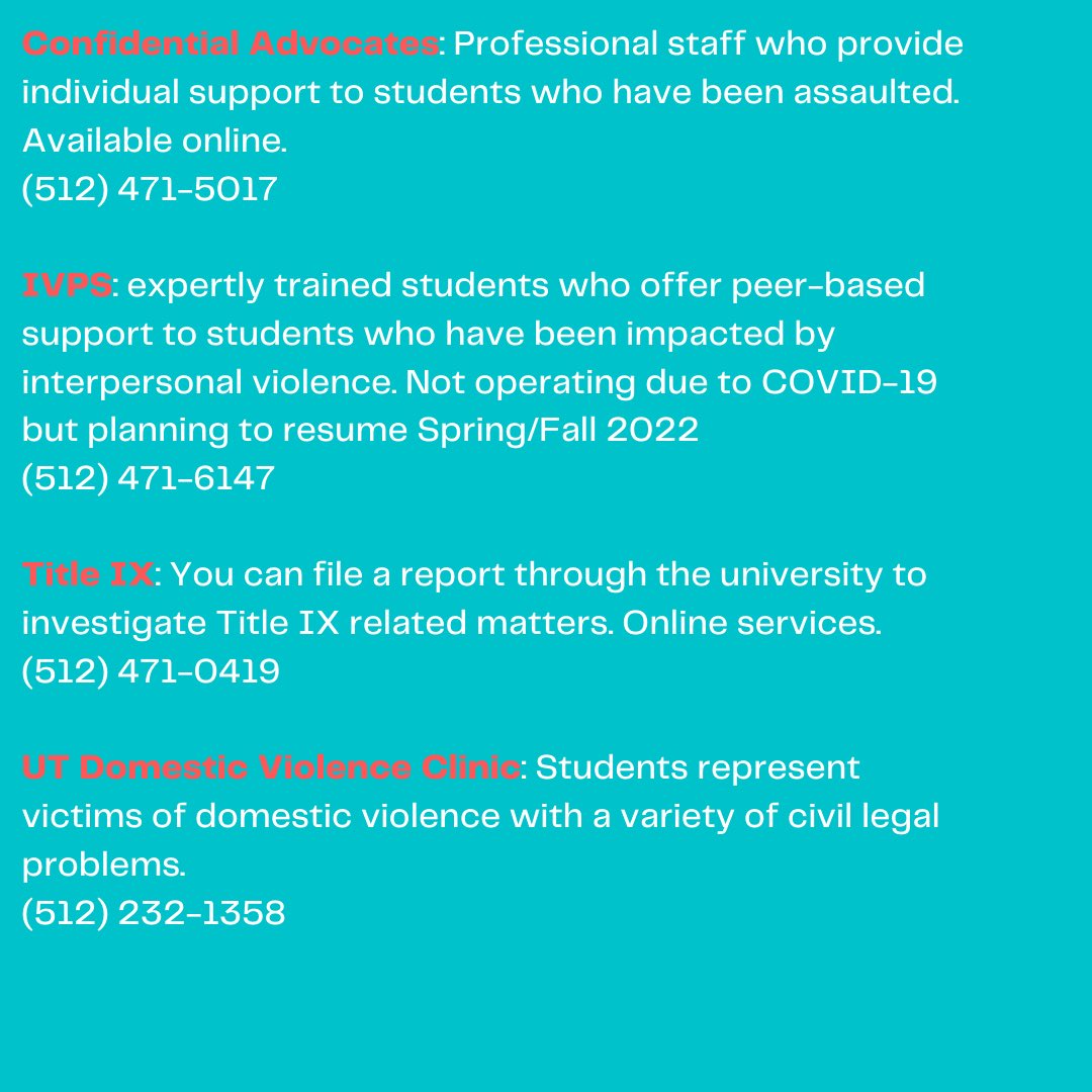 NotOnMyCampusUT's tweet photo. Here are some resources: https://t.co/bsga8v6f6X