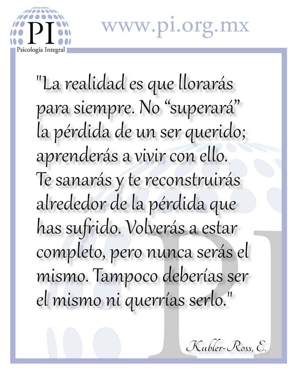 psicointegral's tweet photo. En este día de recordar a los difuntos, recuerdamos lo complejo que puede ser procesar la pérdida de un ser querido y que la finalidad, no es olvidar ni evitar el dolor, sino aprender de este, así como darle valor y significado a la vulnerabilidad que caracteriza a la vida. https://t.co/lmvJKEIfis