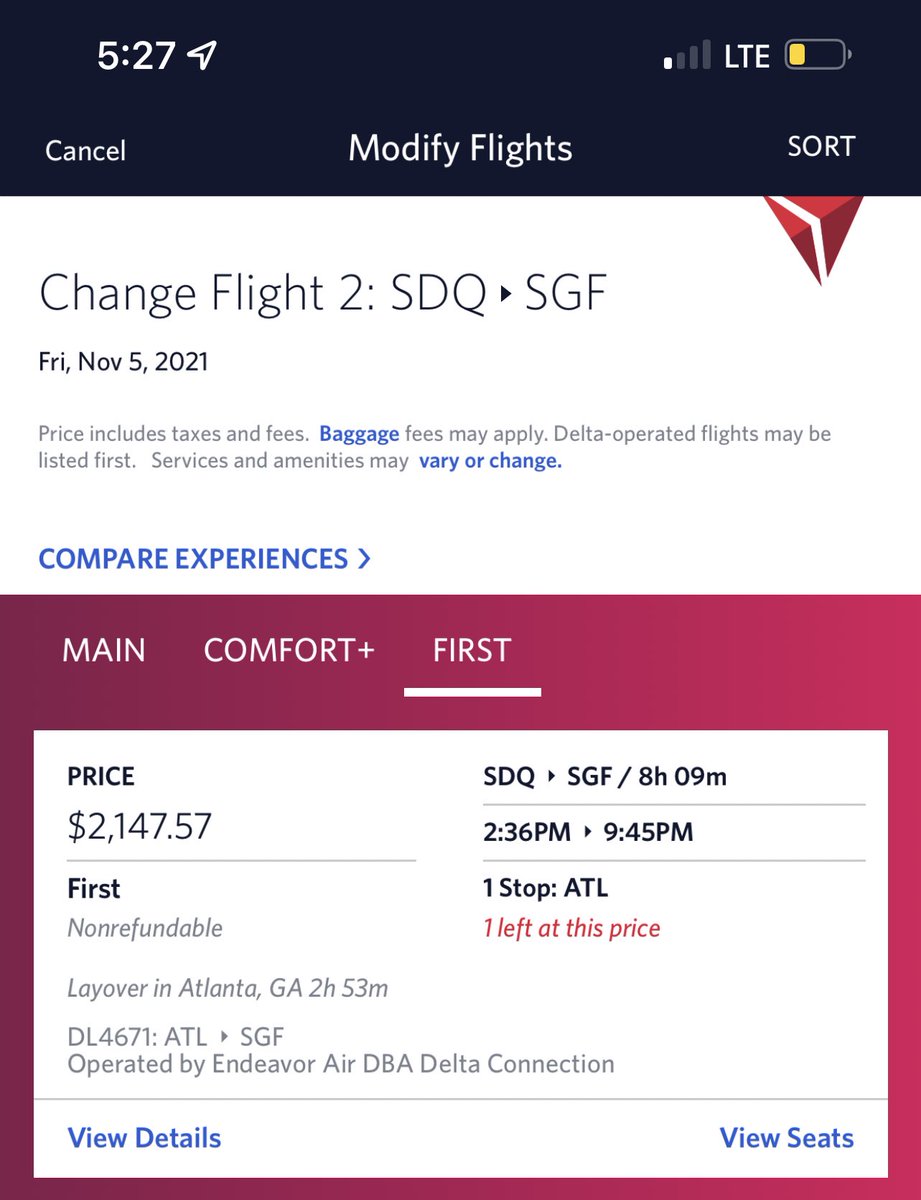 LovieB_'s tweet photo. @Delta really let me down 😩 - they have spirit airlines customer service with Lamborghini prices 😒 (there error and I’m responsible for the damages) poor customer service https://t.co/8rSyHDzk39