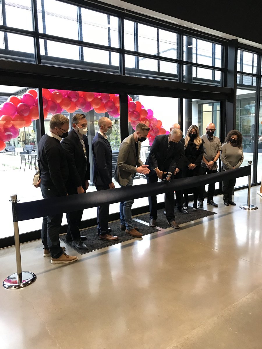 CREDC_Clint's tweet photo. Congratulations to ⁦@abscibio⁩, here at the grand opening celebration of the new campus. Rapidly expanding and leading our Biotech sector here in ⁦@VancouverUS⁩! https://t.co/iSEemXeVtH
