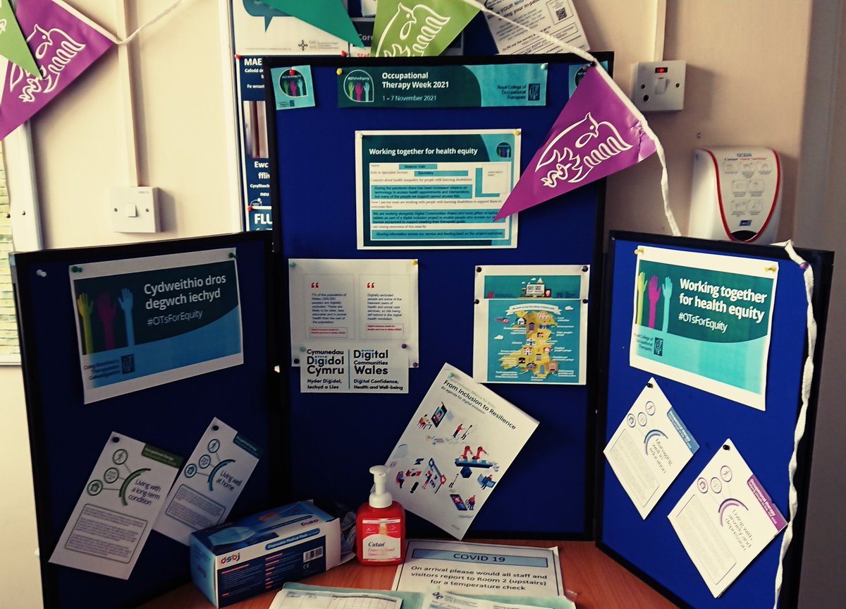 LDArtsTherapies's tweet photo. Celebrating OT Week! Valuing the energy, thoughtfulness, resourcefulness and collaborative approaches of our LD OT colleagues. 👏 ♥ Committed to keep working together towards health equity. #Abroad_In_Wales #AmyMitchell https://t.co/6t9DB4nhXa