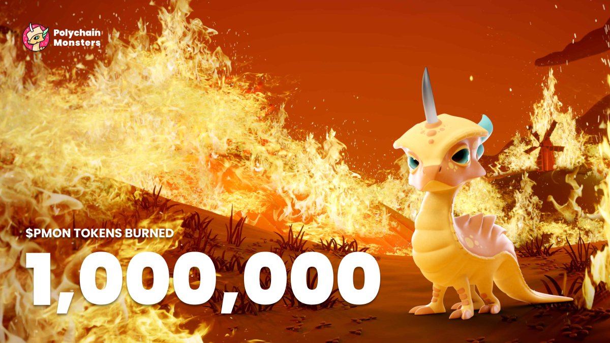 protocolmon's tweet photo. 🔥️TOKEN BURN 🔥

We 🔥 207,555 $PMON / $ 3,117,477 collected through #BSC booster openings &amp; bridged via @TixlOrg Cross-Chain Bridge tonight! 🚀

💥 HYPER-DEFLATION IN ACTION
🔥 > 1,000,000 $PMON burned in total!
👉 > 10% of our total initial supply!

https://t.co/lVNOjR2BI4 https://t.co/sM8FOQ7UnL