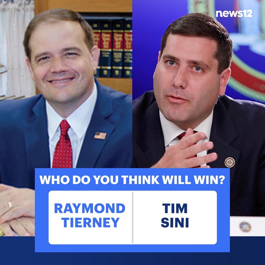 News12LI's tweet photo. SOUND OFF: Who do you think will win the #SuffolkCounty District Attorney race - #TimSini or #RaymondTierney? Tweet us your choice! Remember, It's not too late to cast your vote. 🗳️ https://t.co/WYHolUp7uF