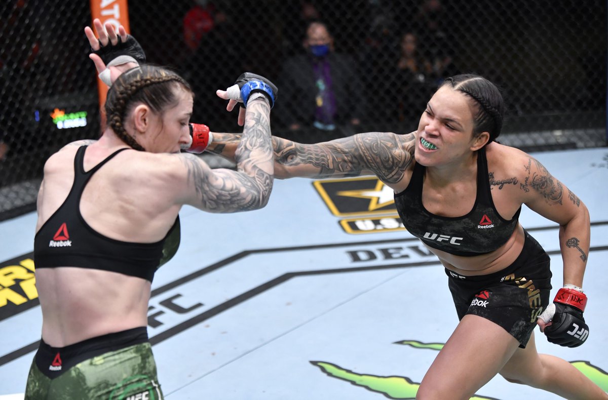MMAFighting's tweet photo. Dana White: If Amanda Nunes fought Kayla Harrison’s opponents, it ‘might be the first death in MMA’ https://t.co/II1N0QAvpV https://t.co/9pvvMq7KiQ
