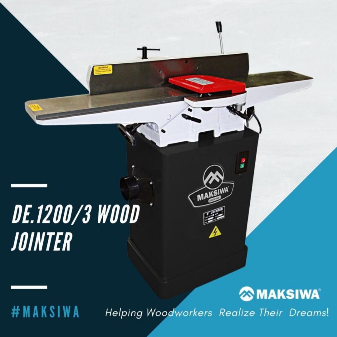 MaksiwaU's tweet image. DE.1200/3 Wood Jointer with 3 knives, extremely easy to set-up and adjust, single phase, 1HP...⁠
⁠
💥💥💥GET A QUOTE NOW💥💥💥⁠
Link in Bio⁠
-⁠
-⁠
-⁠
-⁠
-⁠
#maksiwa #maksiwausa #woodjointer #jointer #joinery #jig #woodworking #woodwork #woodshop #woodnews