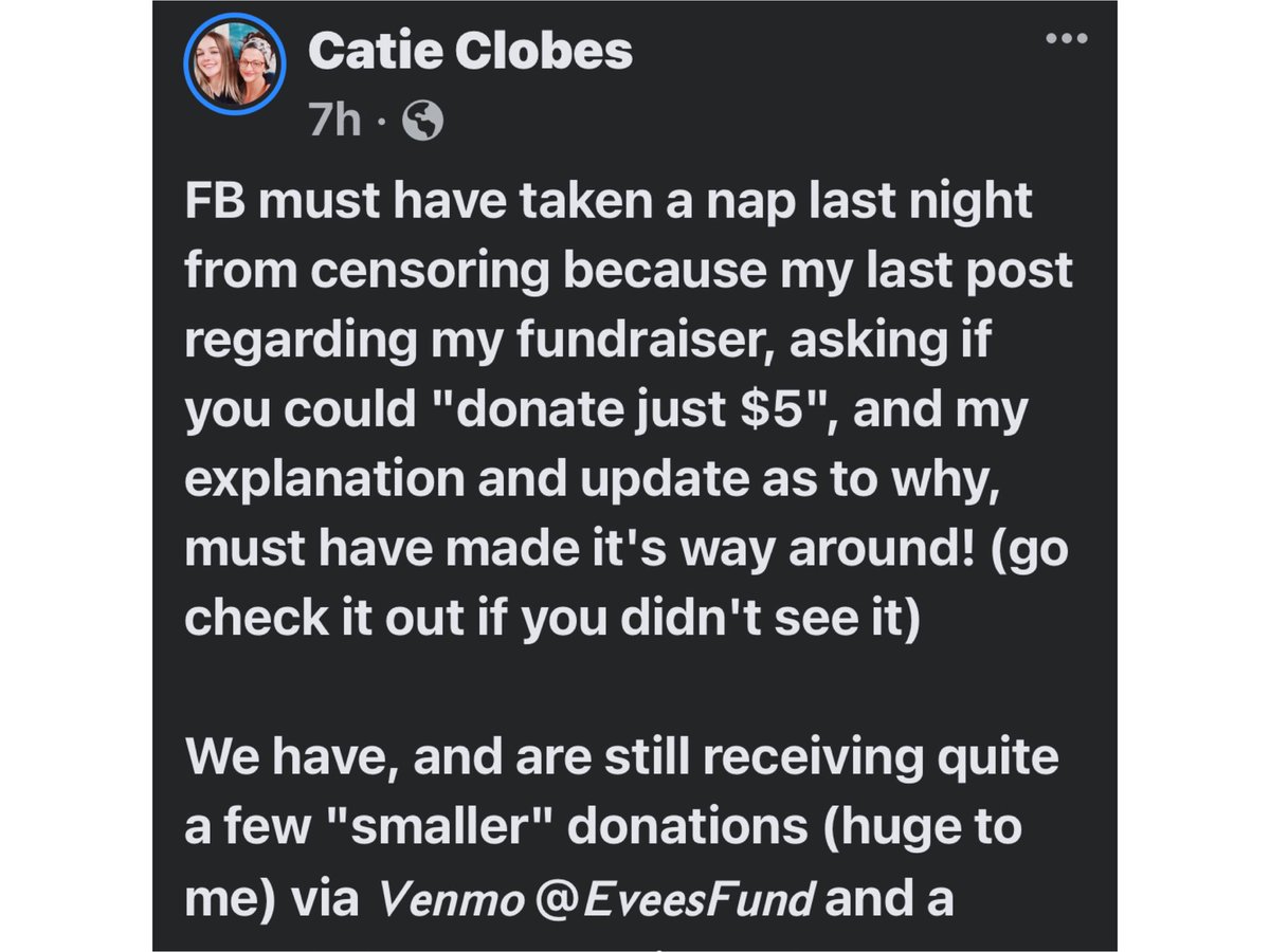 ECandella's tweet photo. #justiceforevee Is #JackpotForCatie Catie Clobes posts on how @Meta is asleep at the wheel while she racks up more TAX FREE GRIFT https://t.co/6dJFyzsj8h