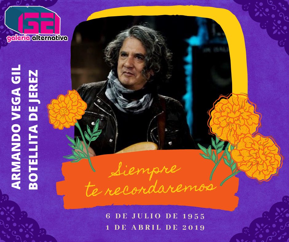 #SiempreTeRecordaremos 
<a href="/ArmandoVegaGil/">Armando Vega Gil</a> <a href="/botellitadjerez/">Botellita de Jerez</a> 

El Cucurrucucú !!!! bajista,compositor y escritor mexicano fundador de Botellita de Jerez

#OfrendaANuestrosMuertos #VegaGil #BotellitaDeJerez #ElCucurrucucú
