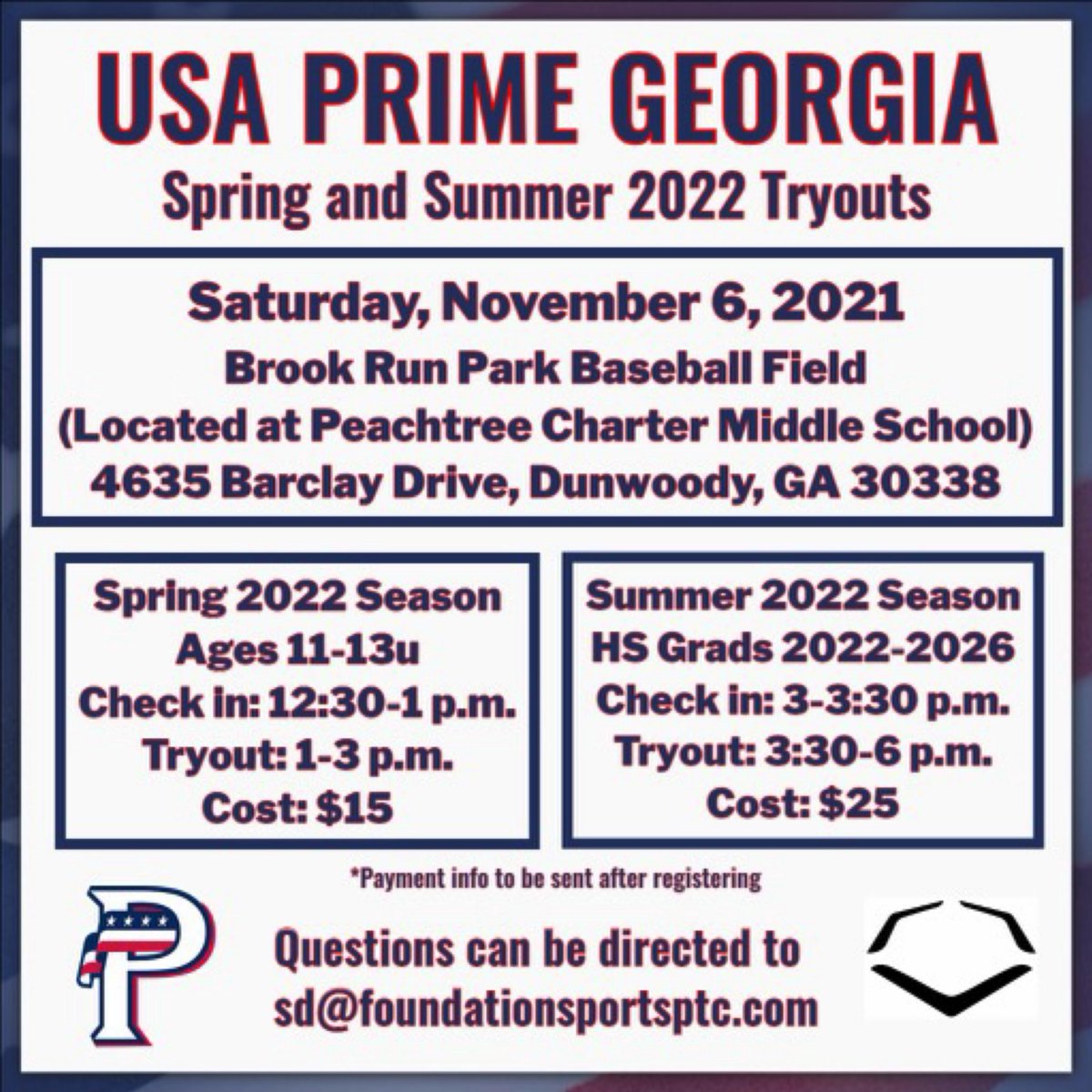 USA_Prime_GA's tweet photo. Tryouts are 5 DAYS away.
@USA_Prime_GA offers development of the player & the person. Excited about the coaching staff assembled for the β22 season. A lot of knowledge in baseball & in life.
Link is in the bio for signup. #JoinThePrimeMovement @USA_PrimeBB @USAPrimeNat https://t.co/I5wVae5LN8