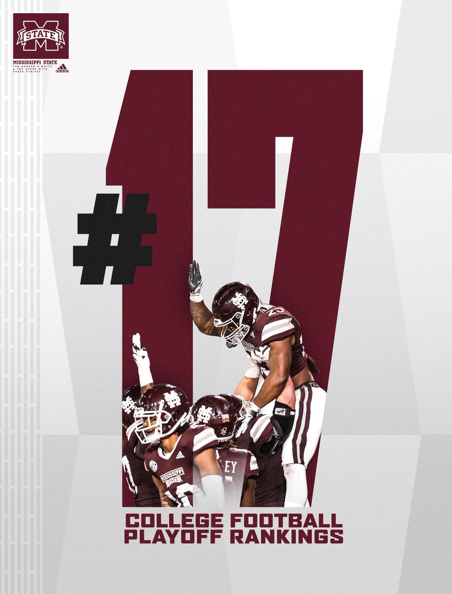We're ranked 17th in the first <a href="/CFBPlayoff/">CFP</a> rankings!

#HailState🐶