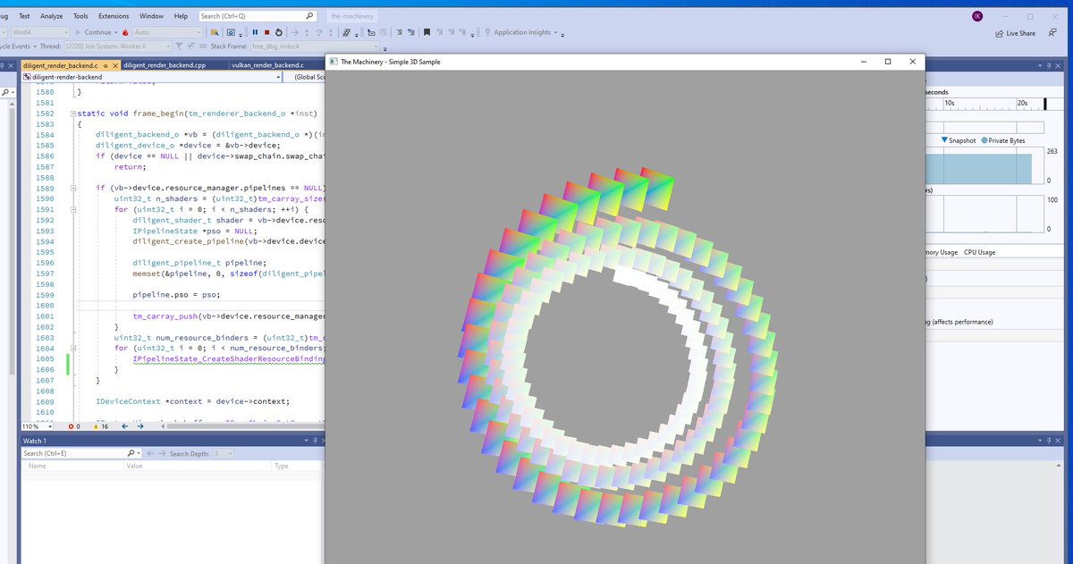 infosia's tweet photo. Had some experiments with #TheMachinery game engine integrating DiligentEngine as TM's rendering backend. Still minimum but it works, and it's fun! :) https://t.co/MMUkUZ9sOO