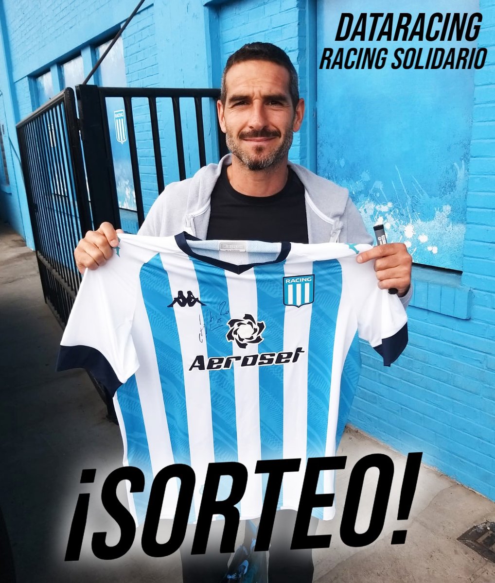 DataRacingOK's tweet photo. ¡¡TREMENDO #SORTEO!! 💣💣

¿Te querés ganar la camiseta de #LICHA autografiada? ¡Si sos de Buenos Aires, podés retirar el premio y recorrer el #Cilindro por dentro! 😍

👉🏻 Seguí a @DataRacingOK y @RacingSolidario

👉🏻 Dale RT y etiquetá a tus amigos

¡LISTO! Ya estás participando. https://t.co/WmsFBXMxzy