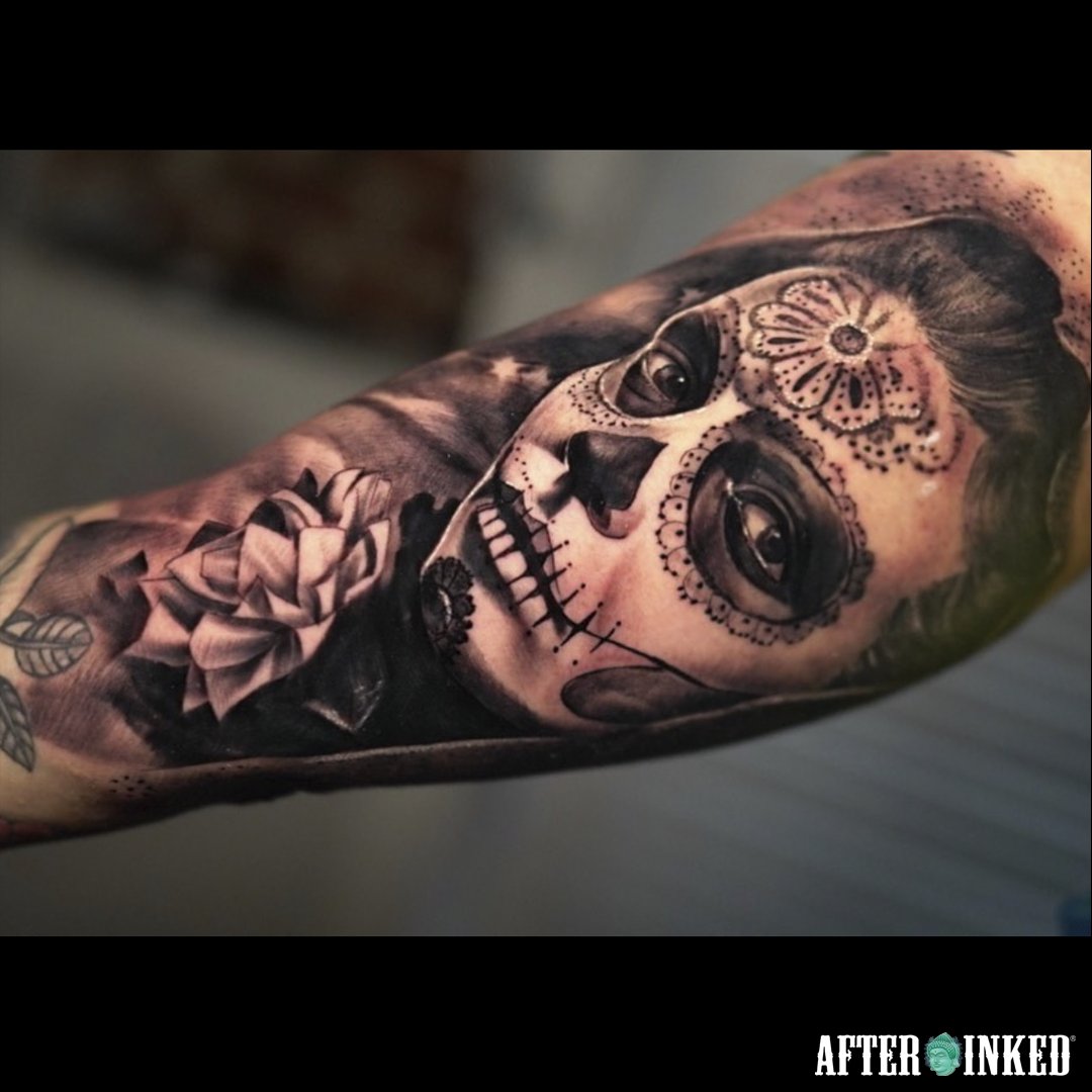 Life And Death Tattoo Half Sleeves