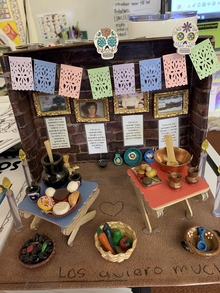 Loved seeing all the #DiaDeMuertos  altars created by our dual language teachers!