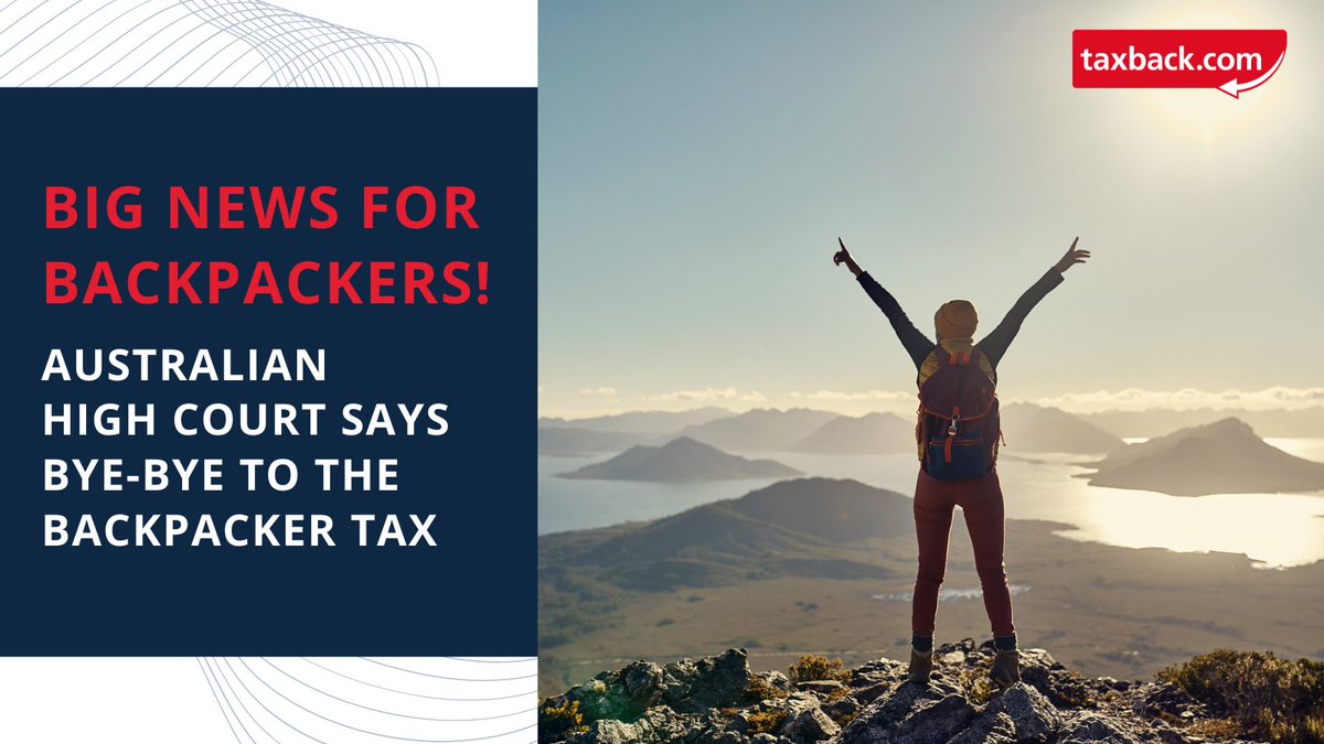 Taxback.com is delighted to announce that the Australian High Court has ruled that the ‘Backpacker Tax’ cannot be levied on citizens from certain countries. Read the full story here ⬇️ #BackingBackpackers
taxback.com/blog/australia…