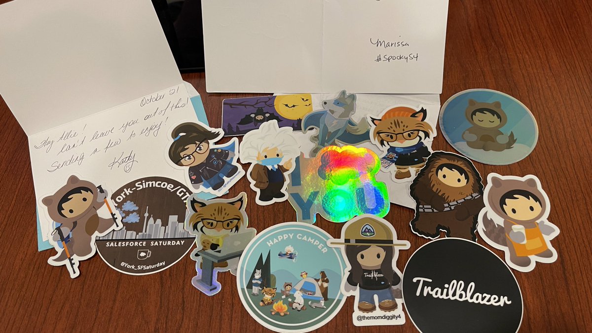 allawler's tweet image. Another lovely round of @SMStickerSwap surprised from @KathyWaterworth and @themomdiggity4 🥰🥰🥰 #SpookySeason4 is so much fun!
