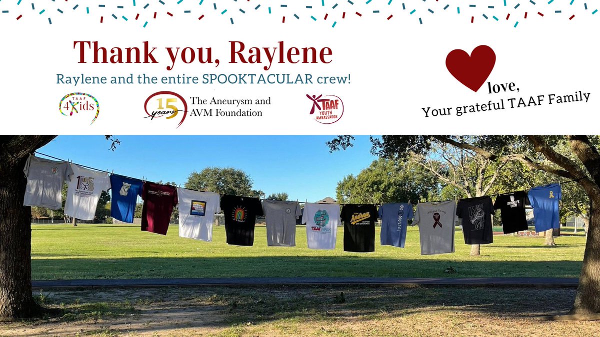 taaf4kids's tweet photo. A giant thank you 2 the frighteningly clever Raylene Lewis & the entire crew of Spooktacular Walk: A Cure for Kyler & Friends for your ghostly good deeds ending #AVMAwarenessMonth. Plus, they beat their goal raising over $11,000 for #AVMresearch. Way to glow! 🎃#proudpumpkins https://t.co/WlGcw4GvGn