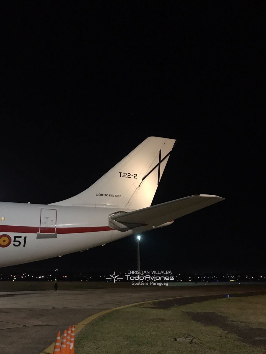 AvionesTodo's tweet photo. Acaba de llegar a Paraguay la Reina Leticia @CasaReal  de España, imágenes de nuestro compañero @christianspott2. @SpottersSUMU @BoliviaSpotter @Spotters_Chile @TorreElDorado @aviacionline @aviacion_al_dia @todonoticias @ABCDigital @clarincom @Transponder1200 @Desde_El_Patio https://t.co/kXmWxxsAsz