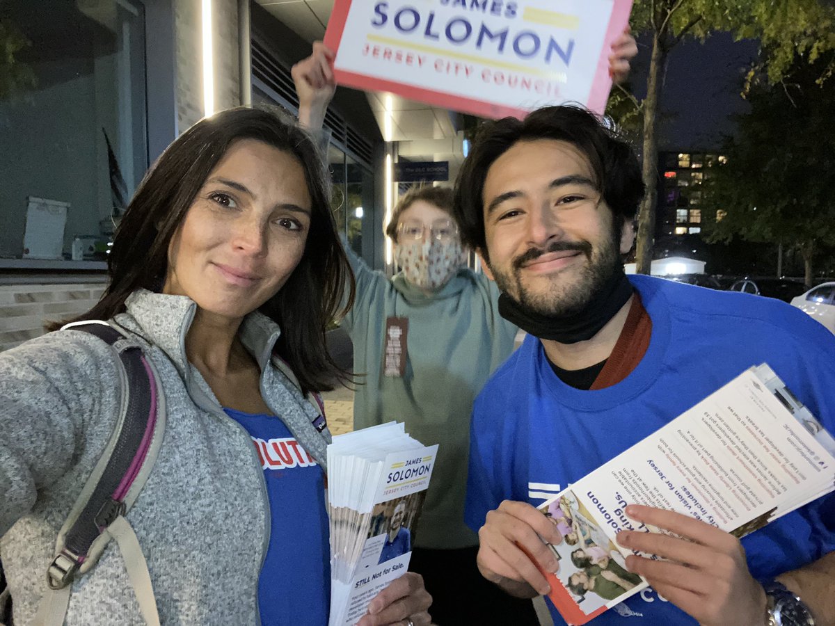 ORNJ_Official's tweet photo. Getting those last minute votes for @SolomonforJC! We need to continue building power independent from the political machines that too often hold back progress in this state, and James is #StillNotForSale https://t.co/j7wg2T2ZQ6