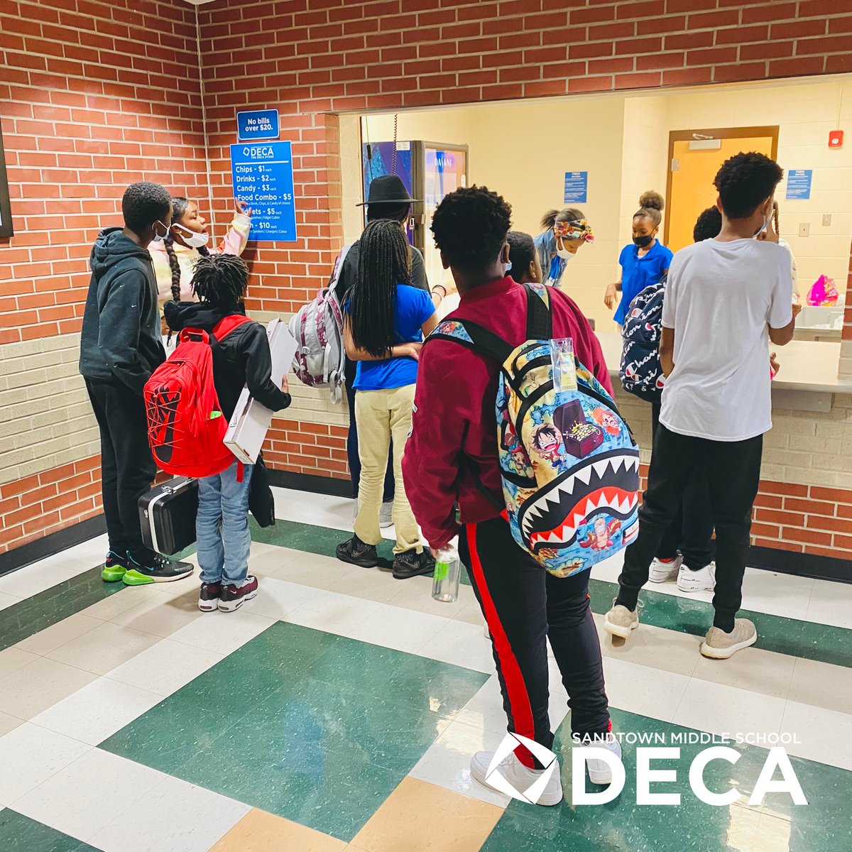 OneWestlakeDECA's tweet photo. Today was an AWESOME day at The DECA Store! Our members were in their element and we finished the day with great sales. We’re so excited about the success of our school’s first-ever DECA School Based Enterprise (SBE)!
@SandtownMS @DECAInc @GeorgiaCTAE #DECA #DECASBE #MaxMomentum https://t.co/OWS4ip6kq5